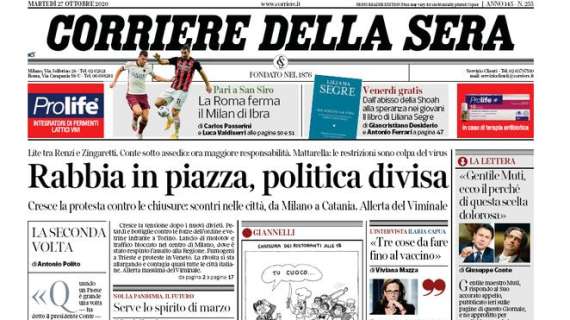 Corriere della Sera: "La Roma ferma il Milan di Ibra"