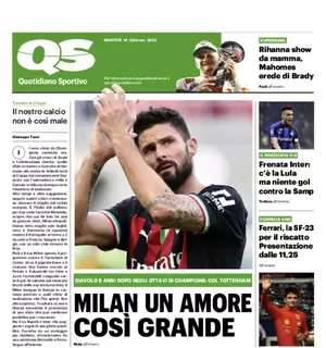 Milan dopo 9 anni agli ottavi di Champions. QS: “Un amore così grande”