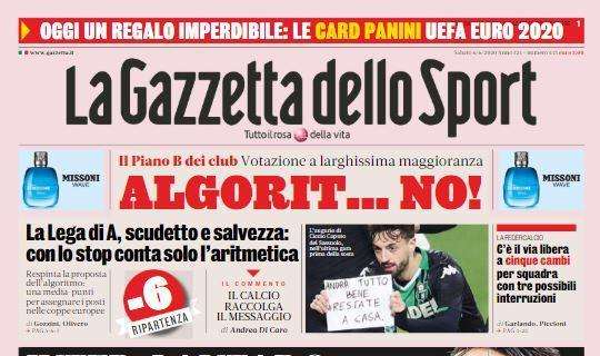 Serie A, La Gazzetta dello Sport in prima pagina: "Algorit... no!"