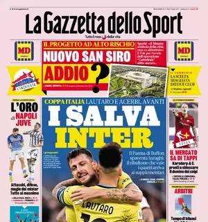 La Gazzetta in prima pagina: "Nuovo San Siro addio?"