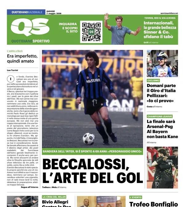 Il QS sul Milan: "Bivio Allegri: contro la Dea rivoluzione. E in attacco è il momento di Gimenez"