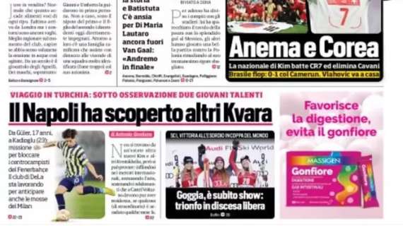 Il CorSport in apertura: “Il Napoli sta lavorando per anticipare anche le mosse del Milan”