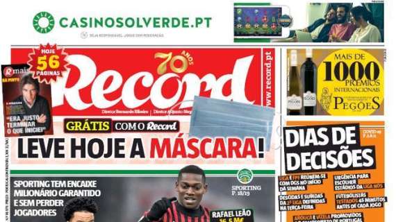 Record e il tesoretto dello Sporting con i soldi di Leao: "30.5 mln alla porta"