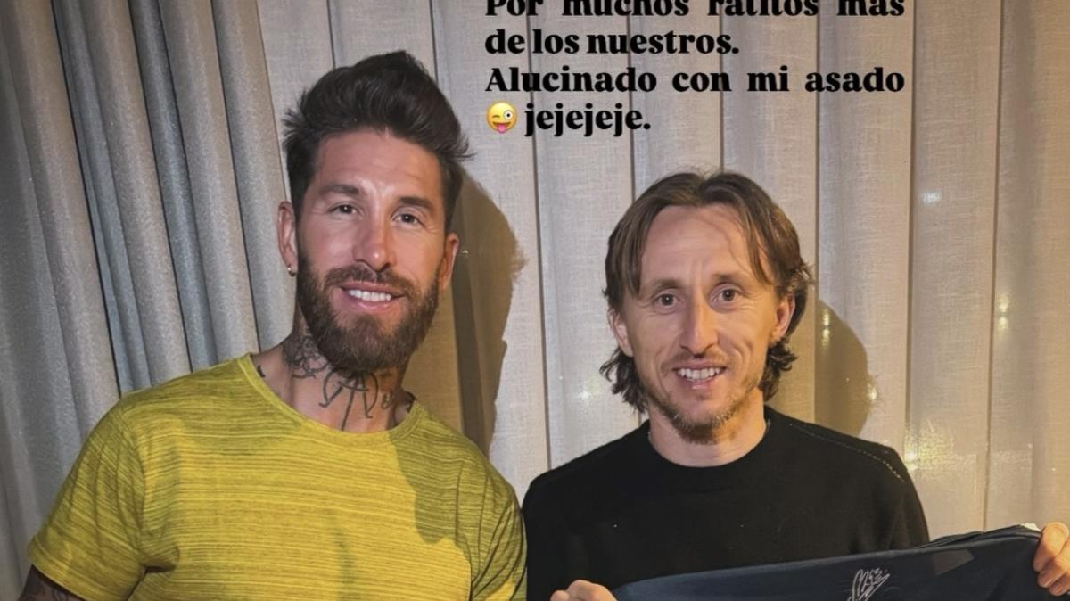 Modric ospite di Sergio Ramos: "Sempre un'allegria immensa vederti fratello" 