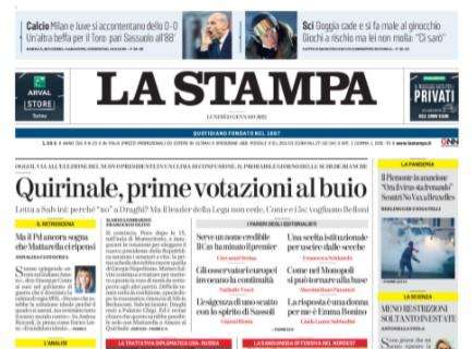 La Stampa sul big match: "Milan e Juventus si accontentano dello 0-0"