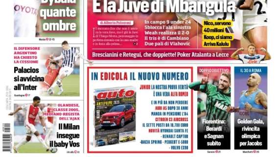 Il CorSport in apertura: "ll Milan insegue il baby Vos"