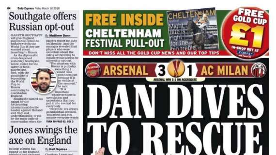 Il Daily Express titola: "Welbeck si tuffa per salvare l'Arsenal"