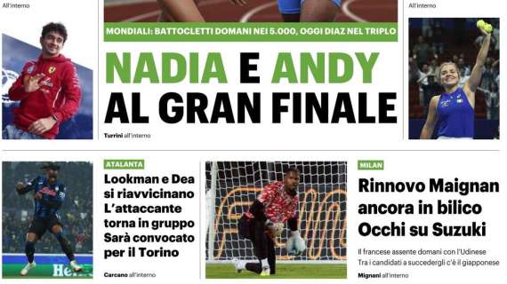 Il QS titola: "Rinnovo Maignan ancora in bilico. Occhio a Suzuki"