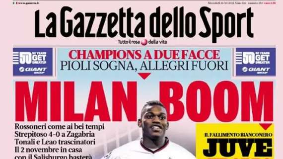 L’apertura della Gazzetta sui rossoneri: “Milan boom”