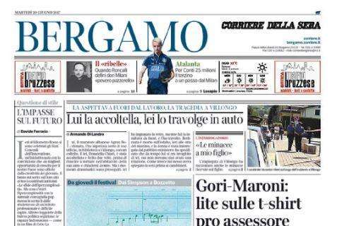 L'apertura del Corriere di Bergamo: "Conti da chiudere"
