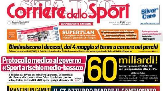 Il Corriere dello Sport apre con le parole di Mancini: "Rifateci vivere"