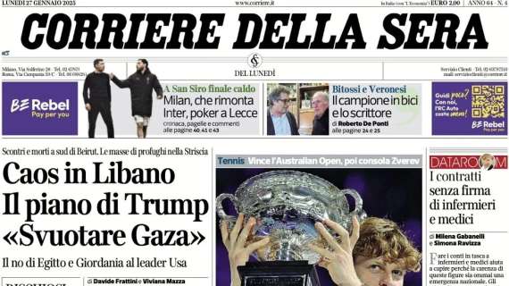 CorSera: "Milan, che rimonta. Inter, poker a Lecce"