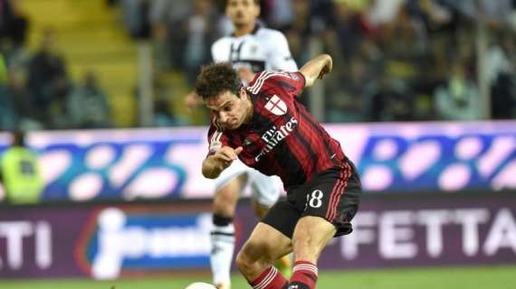 14 settembre 2014: a Parma esordio assoluto e primo gol in rossonero per Bonaventura