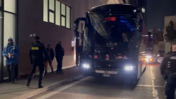 VIDEO MN - Verso S.Bratislava-Milan: la squadra rossonera è arrivata allo stadio