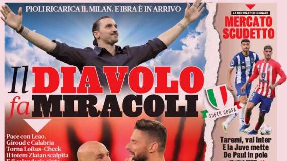 L'apertura della Gazzetta sul Milan: "Il Diavolo fa miracoli"