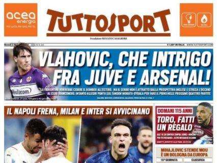 Milan e Inter accorciano sul Napoli, Tuttosport: "Arriviamo!"