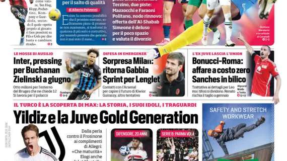 Il CorSport porta il mercato in prima pagina: "Sorpresa Milan: ritorna Gabbia"