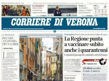 Corriere di Verona: "Tra l'Hellas e il sogno c'è il Milan"