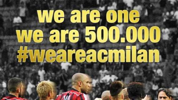 Traguardo social per il Milan, superati i 500 mila followers su Instagram