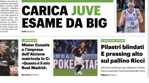 Il QS sul Milan: "Pilastri blindati. E pressing alto sul pallino Ricci"