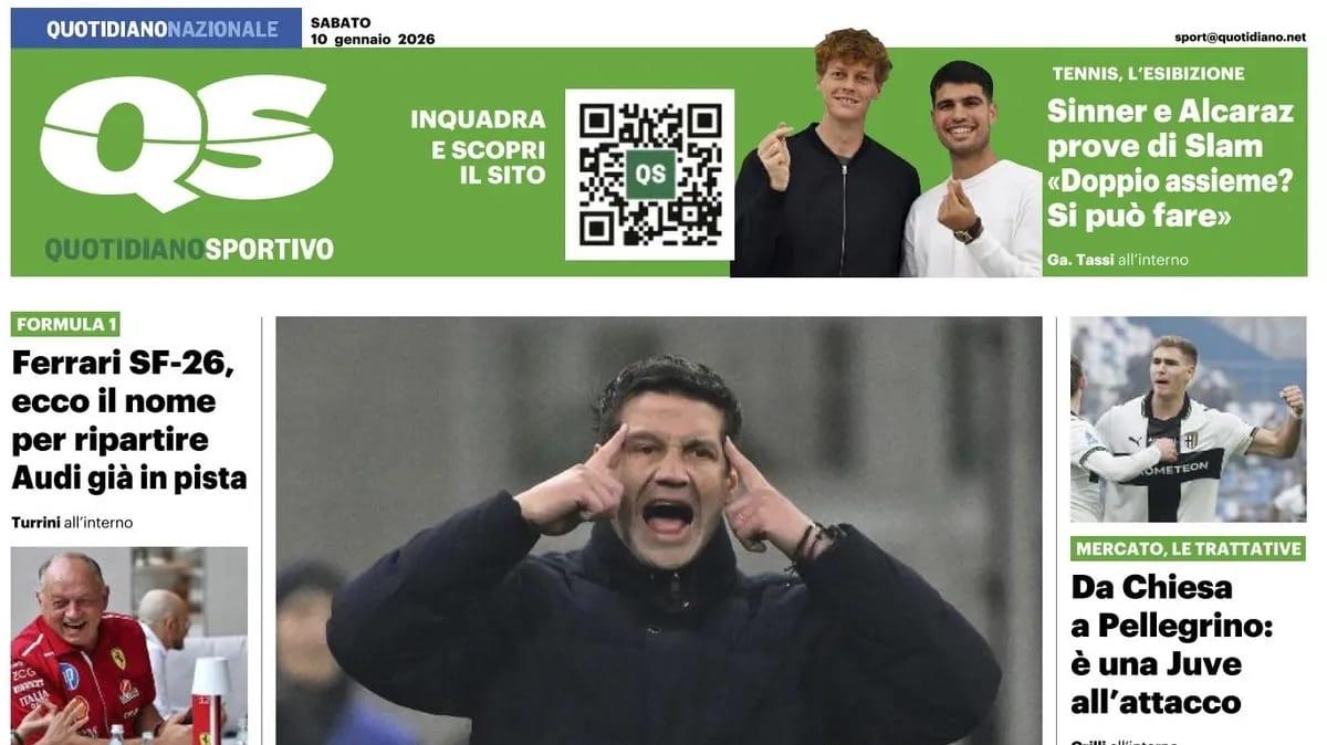Il QS in prima pagina: “Troppi punti persi per strada. Il mal di piccole spaventa Allegri”