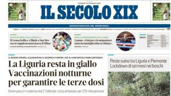 Il Secolo XIX: "Il Genoa brilla e s'illude a San Siro, ma ai supplementari passa il Milan"
