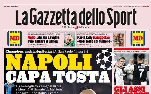 La Gazzetta in prima pagina: "Gigio, ahi ahi caviglia: può saltare il Genoa"