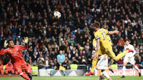 Real Madrid-Juventus, 0-2 all'intervallo: doppietta di Mandzukic
