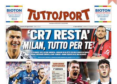 Tuttosport e le parole di Florenzi: "Milan, tutto per te"