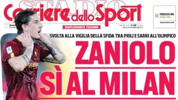 Il CorSport in prima pagina: "Zaniolo: sì al Milan". Nell'operazione può rientrare Messias