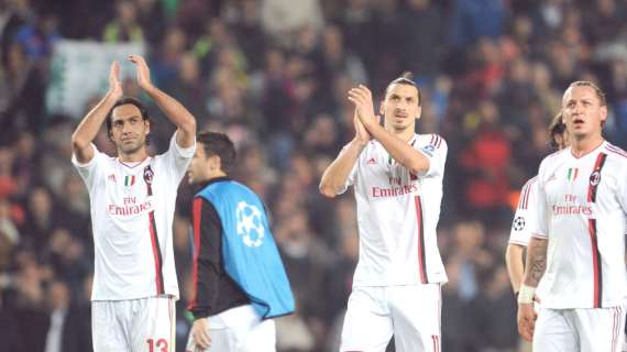 MN - Tantissimi applausi per Ibrahimovic e Nesta da parte del pubblico di San Siro