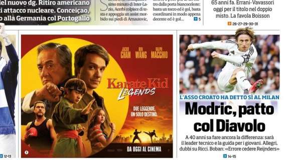 Tuttosport in prima pagina sul Milan: "Modric, patto col Diaolo"