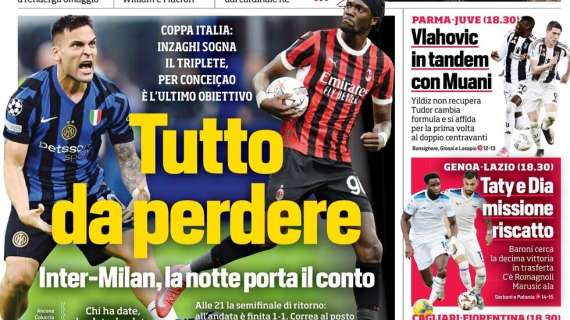Il CorSport in apertura sul derby di Coppa Italia: "Tutto da perdere"