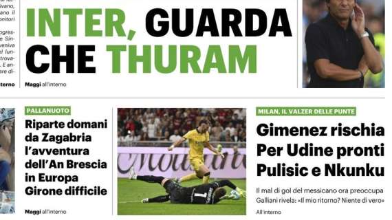 Il QS sul Milan: "Gimenez rischia. Per Udine pronti Pulisic e Nkunku"