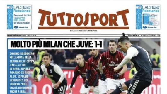 L'apertura di Tuttosport: "C'è solo CR7!". Molto più Milan che Juve