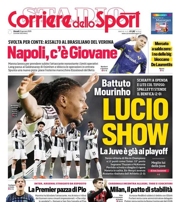 Il CorSport in apertura sulla visita di Cardinale: "Milan, patto di stabilità"