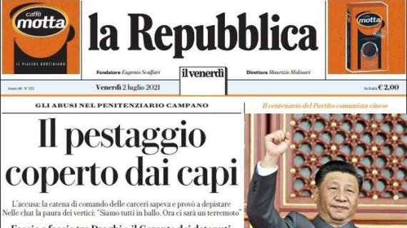 La Repubblica sull'Italia: "Azzurri, una notte sul confine tra belli e bellissimi"