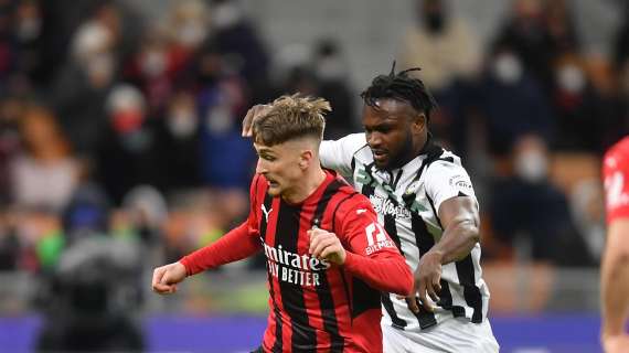 Udinese, Success: "Contro il Milan sarà un match da 50 e 50"