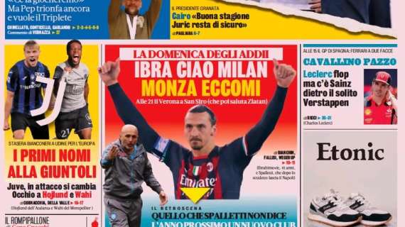 La Gazzetta dedica la prima pagina a Ibra: “Ciao Milan, Monza eccomi”