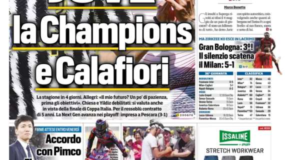 Tuttosport in prima pagina: “Il silenzio scatena il Milan: 5-1”