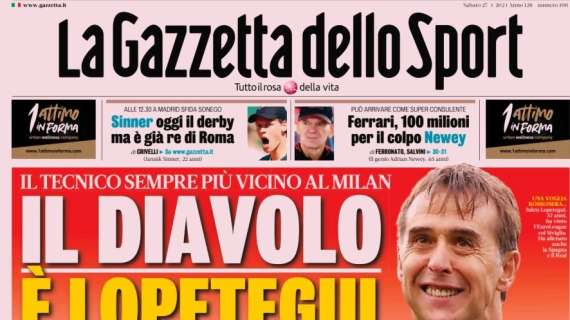 L'apertura della Gazzetta sul nuovo allenatore del Milan: "Il Diavolo è Lopetegui"