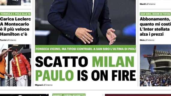 Il QS titola su Fonseca: “Scatto Milan. Paulo is on fire”