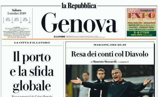 Genoa, la Repubblica titola: "Resa dei conti col Diavolo"