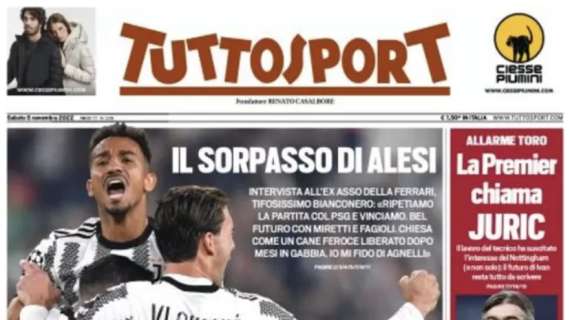 Tuttosport apre così sulla partita con lo Spezia: "Kiwior, il Milan ti guarda"