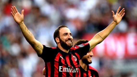 Milan-Atalanta 1-0 a fine primo tempo: per ora decide un gran gol di Higuain