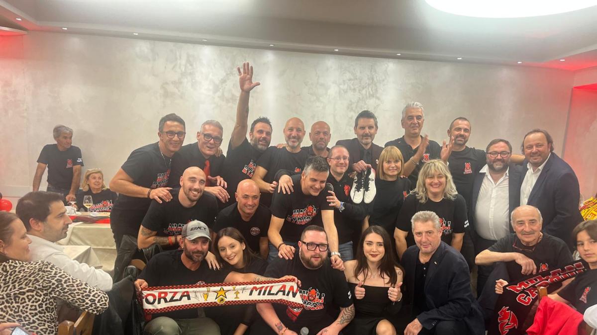 Milan Club “Diavoli Etruschi”, grande entusiasmo per un sabato sera rossonero con Massaro