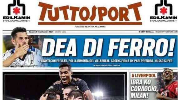 Tuttosport in prima pagina: "Ibra ko. Coraggio, Milan!"