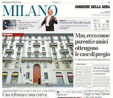 Corriere di Milano: "La tribuna e la curva per salvare mezzo San Siro"