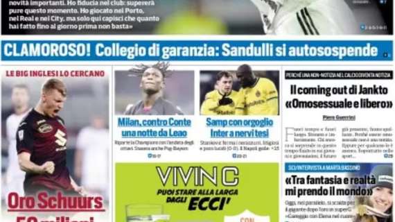 Tuttosport in prima pagina: “Milan, contro Conte una notte da Leao”