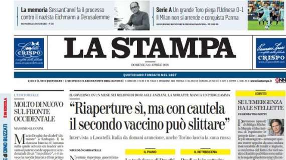 La Stampa: "Il Milan non si arrende e conquista Parma"